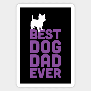 Best Cairn Terrier Dog Dad Ever - Purple Dog Lover Gift Magnet